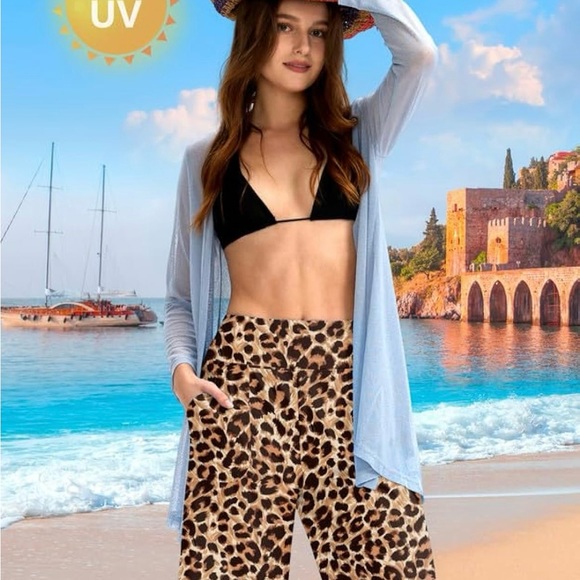 NWT Viodia Women's 9" Long Swim Board Shorts with Pockets High Waisted. - Picture 5 of 9